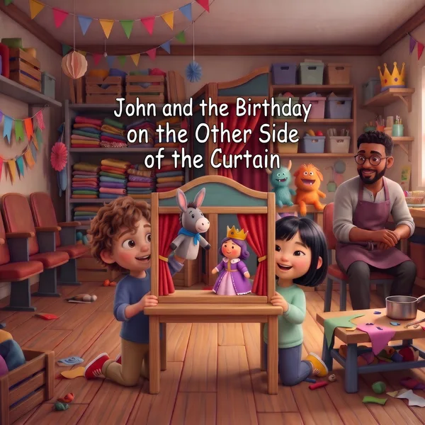 John and the Birthday on the Other Side of the Curtain — example cover