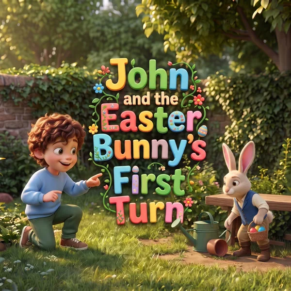 John and the Easter Bunny’s First Turn — example cover