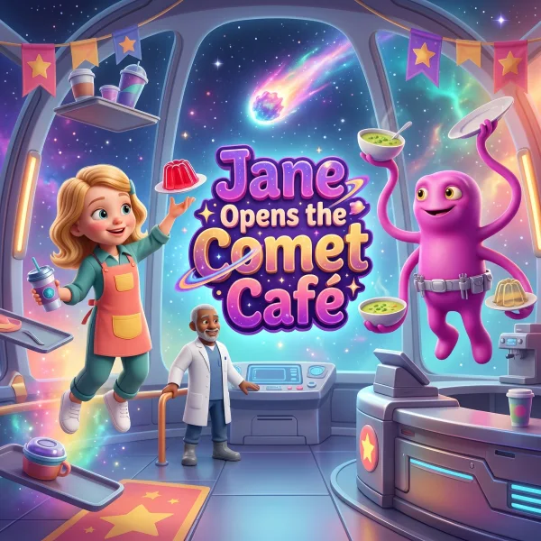 Jane Opens the Comet Café — example cover