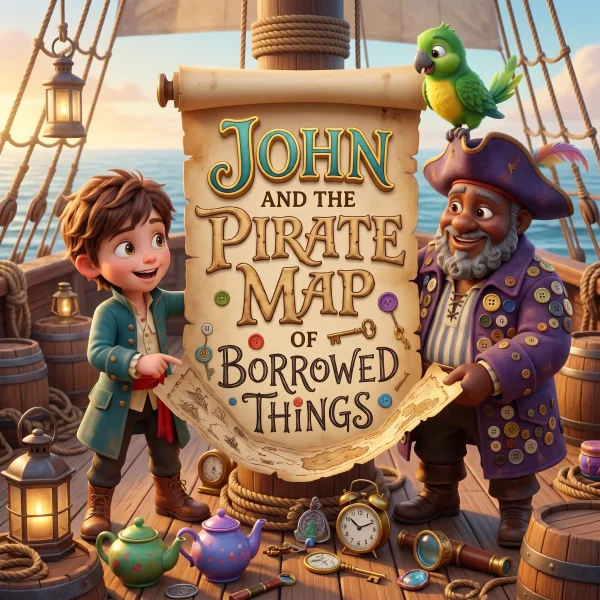 John and the Pirate Map of Borrowed Things — example cover