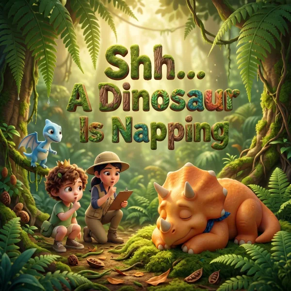 Shh... A Dinosaur Is Napping — example cover