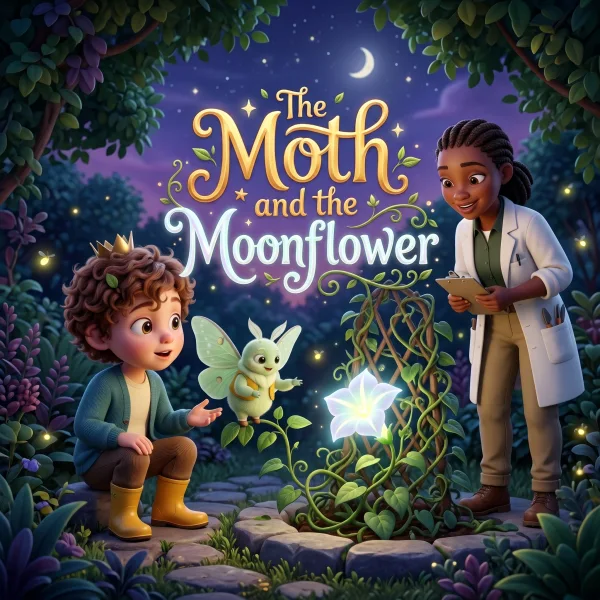 The Moth and the Moonflower — example cover