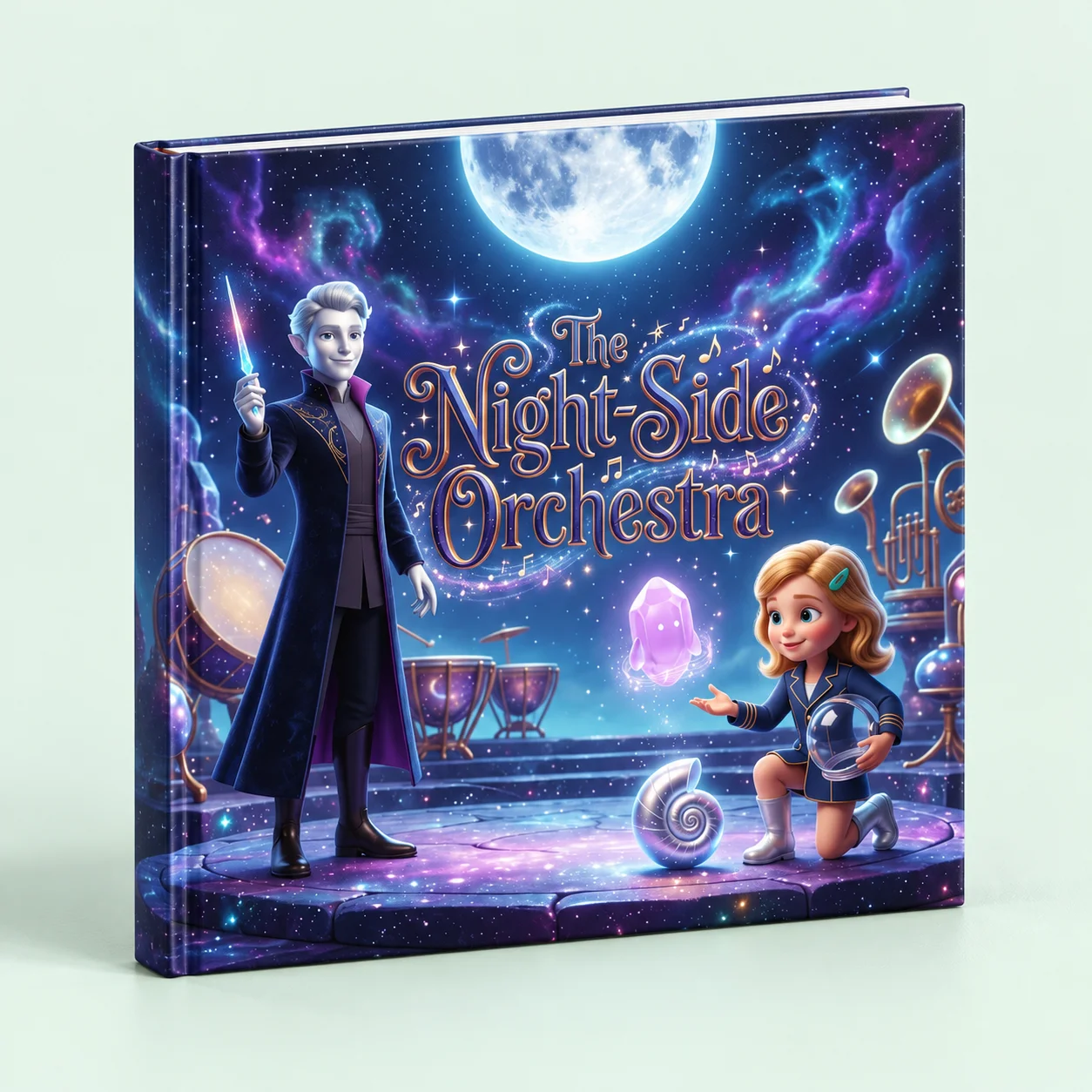 Illustrative Hardcover mockup featuring The Night-Side Orchestra