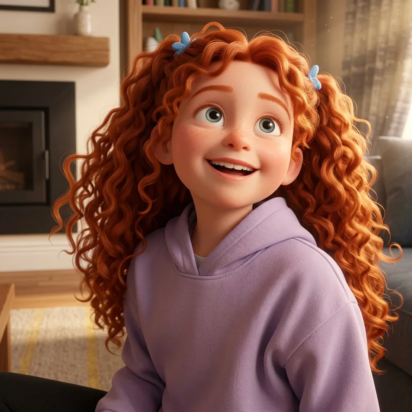 Lena in a 3D animated art style