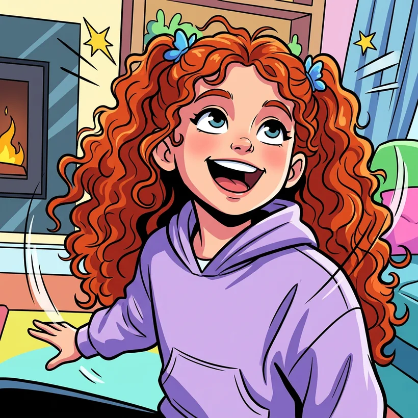 Lena in a bold comic art style