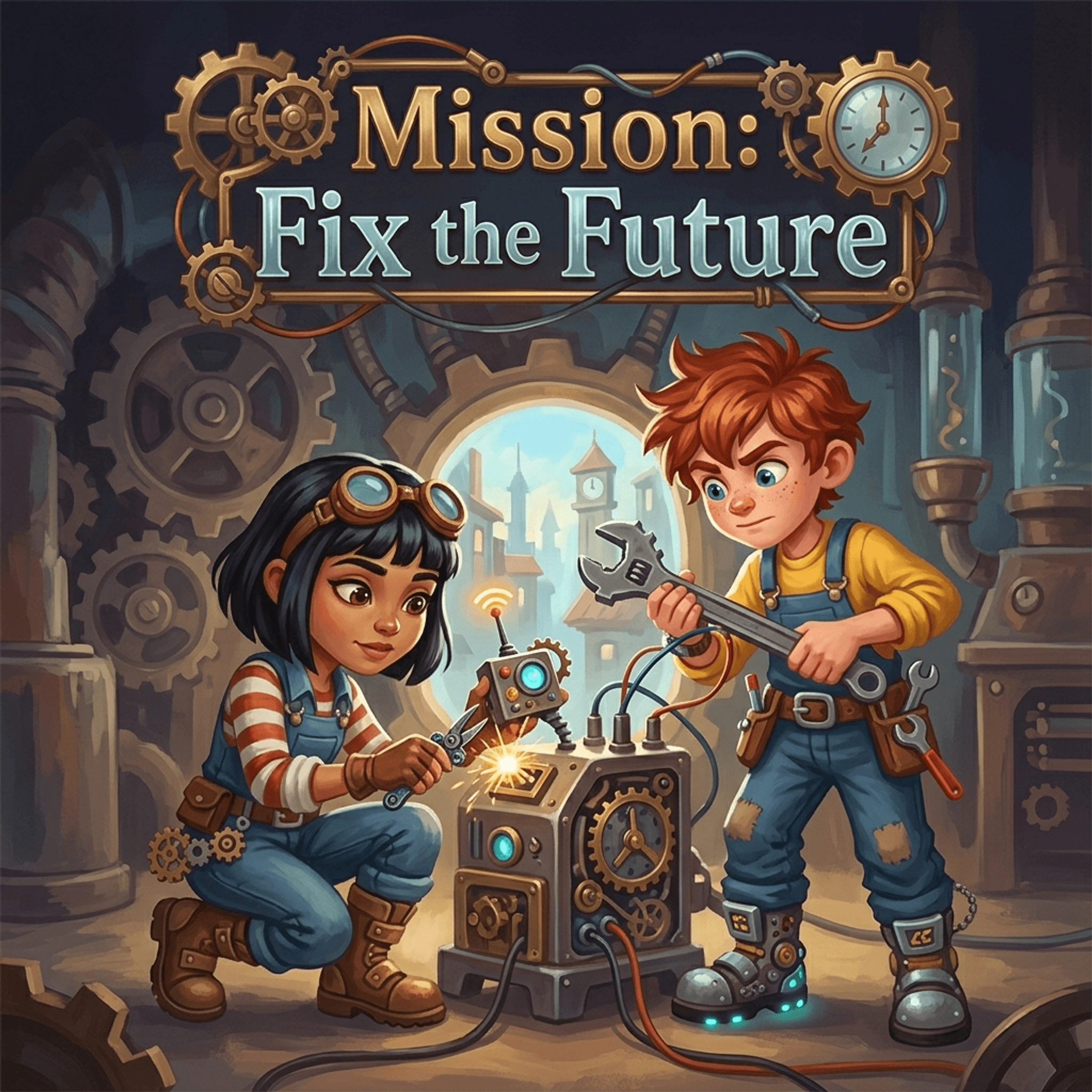 Mission: Fix the Future personalized book cover starring Mira