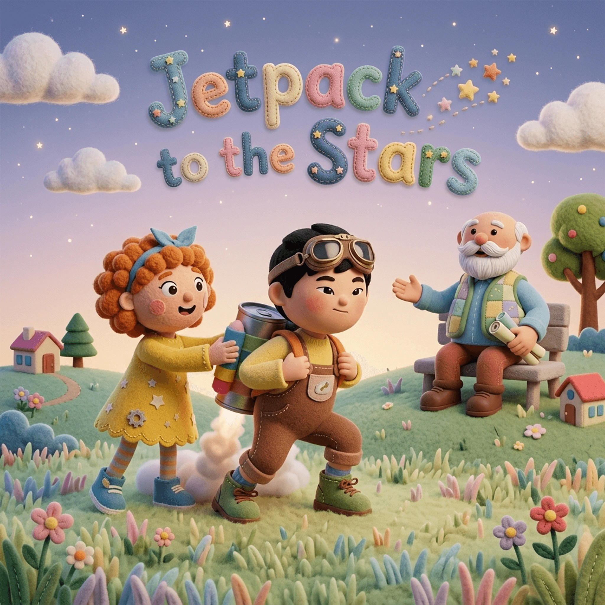 Jetpack To The Stars personalized book cover starring Oliver
