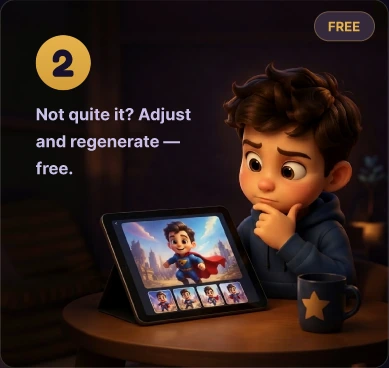 Step 2: adjust and regenerate free